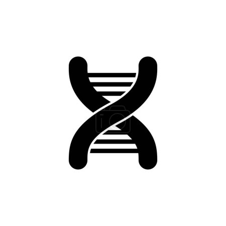 Foto de ADN icono de vector plano. Símbolo sólido simple aislado sobre fondo blanco - Imagen libre de derechos