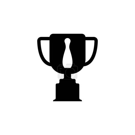 Foto de Torneo de Bowling Winner Cup icono de vector plano. Símbolo sólido simple aislado sobre fondo blanco - Imagen libre de derechos