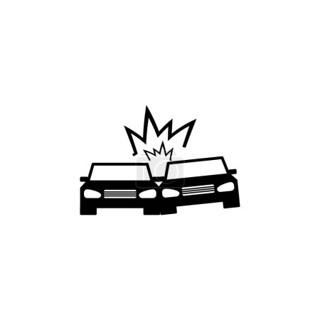 Foto de Choque Cars icono de vector plano. Símbolo sólido simple aislado sobre fondo blanco - Imagen libre de derechos