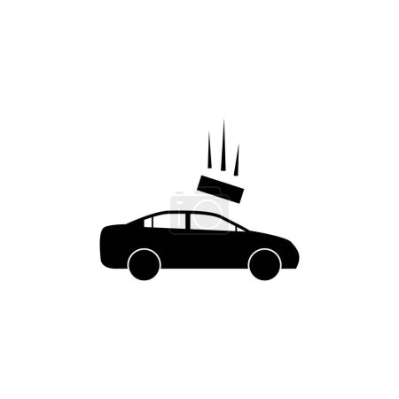 Foto de Accidente de coche icono vector plano. Símbolo sólido simple aislado sobre fondo blanco - Imagen libre de derechos