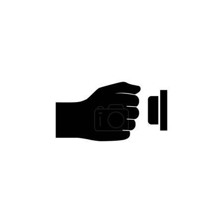 Finger drücken Türklingel flache Vektor-Symbol. Einfaches massives Symbol isoliert auf weißem Hintergrund