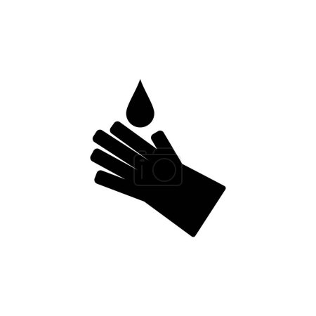 Foto de Lavado de manos icono de vector plano. Símbolo sólido simple aislado sobre fondo blanco - Imagen libre de derechos