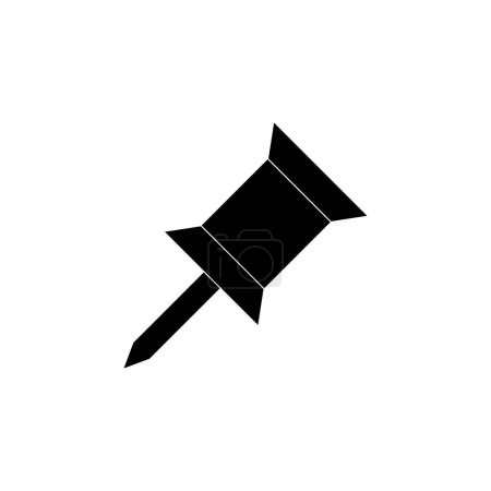 Foto de Push Pin icono de vector plano. Símbolo sólido simple aislado sobre fondo blanco - Imagen libre de derechos