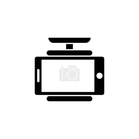 Smartphone Car Holder icono de vector plano. Símbolo sólido simple aislado sobre fondo blanco