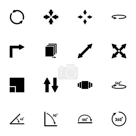 Illustration for Rotate icon - Expand to any size - Change to any colour. Perfect Flat Vector Contains such Icons as arrow, move, tool, photo, slide, scale, turn, control, crop, image, animation, editing, resize - Royalty Free Image