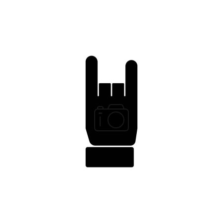 Rock and Roll Heavy Metal. Hand Horns flat vector icon. Simple solid symbol isolated on white background