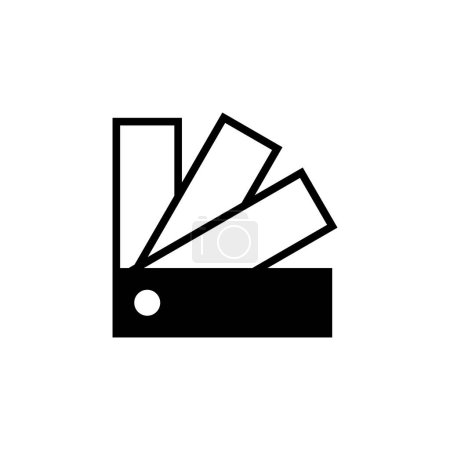 Paleta de colores Guía Pantone icono de vector plano. Símbolo sólido simple aislado sobre fondo blanco