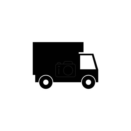 Illustration for Delivery Truck flat vector icon. Simple solid symbol isolated on white background. Delivery Truck sign design template for web and mobile UI element - Royalty Free Image
