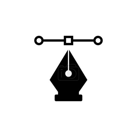 Pluma Dibujo icono de vector plano. Símbolo sólido simple aislado sobre fondo blanco. Pluma Plantilla de diseño de signos de dibujo para web y elemento de interfaz de usuario móvil