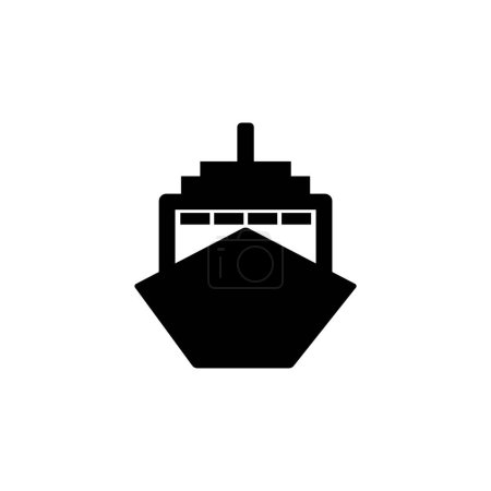 Foto de Ship Liner icono de vector plano. Símbolo sólido simple aislado sobre fondo blanco. Plantilla de diseño de signos Ship Liner para elementos de interfaz de usuario web y móvil - Imagen libre de derechos