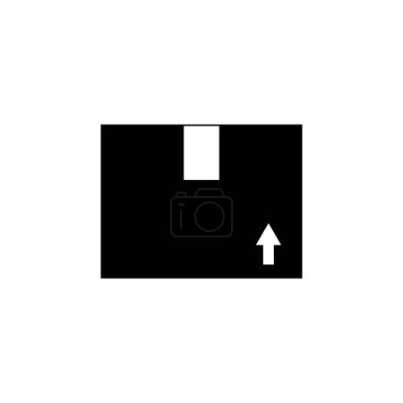 Ilustración de Paquete caja plana icono de vector. Símbolo sólido simple aislado sobre fondo blanco. Plantilla de diseño de signo de caja de paquete para elemento de interfaz de usuario web y móvil - Imagen libre de derechos