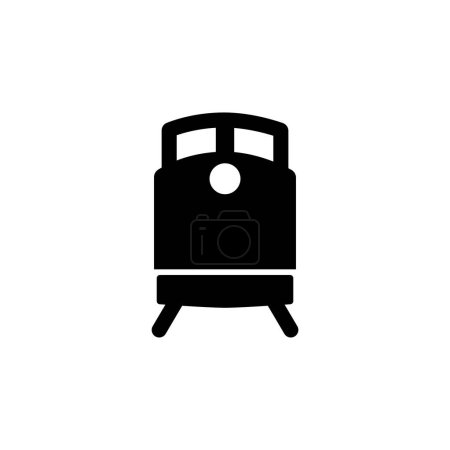 Illustration for Metro Train flat vector icon. Simple solid symbol isolated on white background. Metro Train sign design template for web and mobile UI element - Royalty Free Image