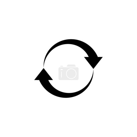 Foto de Recarga 360 Circle Arrows icono de vector plano. Símbolo sólido simple aislado sobre fondo blanco. Recargar 360 Circle Arrows muestra plantilla de diseño para elemento de interfaz de usuario web y móvil - Imagen libre de derechos