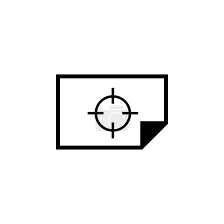 Objetivo de campo de tiro, Apuntar icono de vector plano. Símbolo sólido simple aislado sobre fondo blanco. Objetivo de rango de disparo, Plantilla de diseño de signo de objetivo para elemento de interfaz de usuario web y móvil