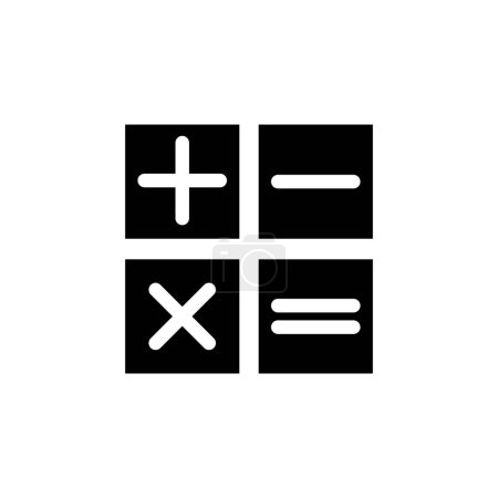 Mathematical Plus, Minus, Multiplication, Division flat vector icon. Simple solid symbol isolated on white background. Mathematical Plus, Minus sign design template for web and mobile UI element