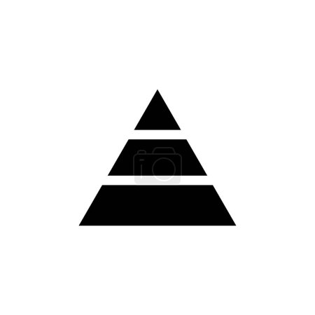 Foto de Gráfico piramidal icono de vector plano. Símbolo sólido simple aislado sobre fondo blanco. Plantilla de diseño de signos de gráfico piramidal para elemento de interfaz de usuario web y móvil - Imagen libre de derechos
