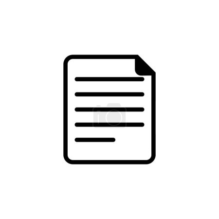 Vertragsdokument flache Vektorsymbol. Einfaches massives Symbol isoliert auf weißem Hintergrund. Designvorlage für Web- und mobile UI-Elemente