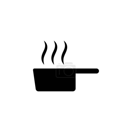 Frying Pan flat vector icon. Simple solid symbol isolated on white background. Frying Pan sign design template for web and mobile UI element
