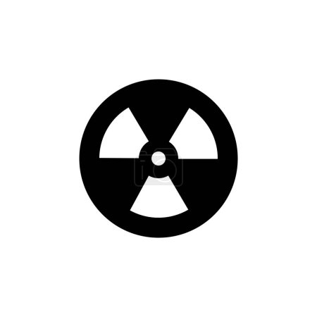 Advertencia radiactiva, icono de vector plano de radiación. Símbolo sólido simple aislado sobre fondo blanco. Advertencia radiactiva, plantilla de diseño de signos de radiación para elemento de interfaz de usuario web y móvil