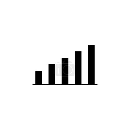 Spalten Graphen flache Vektorsymbole. Einfaches massives Symbol isoliert auf weißem Hintergrund. Spalten Zeichendesign-Vorlage für Web- und mobile UI-Elemente