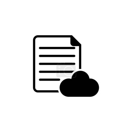 Foto de Cloud Storage Text Documento icono de vector plano. Símbolo sólido simple aislado sobre fondo blanco. Cloud Storage Text Plantilla de diseño de signos de documento para elementos de interfaz de usuario web y móvil - Imagen libre de derechos