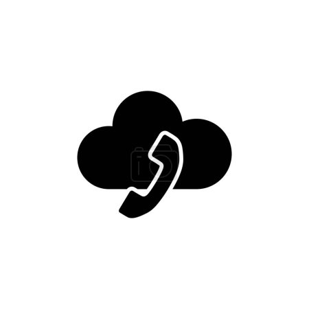 Voip, IP Telephony flat vector icon. Simple solid symbol isolated on white background. Voip, IP Telephony sign design template for web and mobile UI element