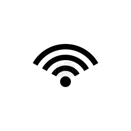 Ilustración de Internet inalámbrico WiFi, Social RSS icono de vector plano. Símbolo sólido simple aislado sobre fondo blanco. WiFi en Internet inalámbrico, plantilla de diseño de signo RSS social para elemento de interfaz de usuario web y móvil - Imagen libre de derechos