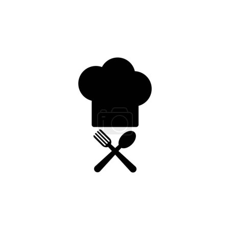 Ilustración de Chef Sombrero y bigote icono de vector plano. Símbolo sólido simple aislado sobre fondo blanco. Plantilla de diseño de letreros Chef Hat y Moustache para elementos de interfaz de usuario web y móvil - Imagen libre de derechos