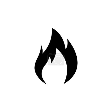Foto de Llama de fuego, icono de vector plano inflamable. Símbolo sólido simple aislado sobre fondo blanco. Fire Flame, plantilla de diseño de signos inflamables para elementos de interfaz de usuario web y móvil - Imagen libre de derechos