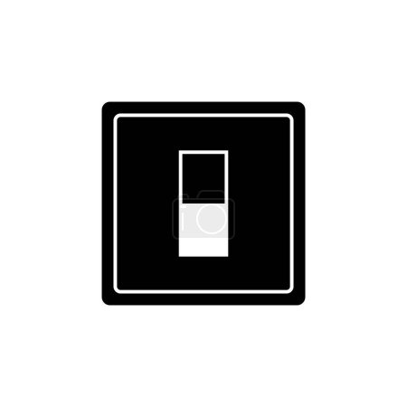 Interrupteur de lumière électrique icône vectorielle plate. Symbole solide simple isolé sur fond blanc. Modèle de conception de panneau de commutateur de lumière électrique pour élément d'interface utilisateur Web et mobile