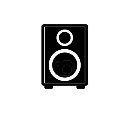 Foto de Altavoz de música Studio, Audio sólido Vector plano icono aislado sobre fondo blanco. - Imagen libre de derechos