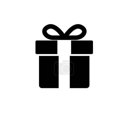 Foto de Caja de regalo, presente sólido icono de vector plano aislado sobre fondo blanco. - Imagen libre de derechos