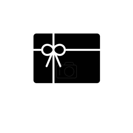 Foto de Icono plano sólido del vector de la tarjeta de regalo aislado en fondo blanco. - Imagen libre de derechos