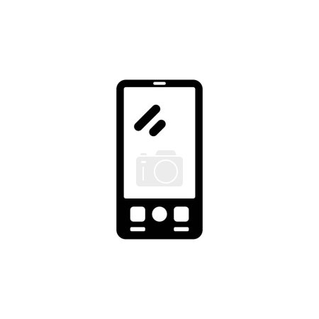 Foto de Smartphone, teléfono celular sólido plano Vector icono aislado sobre fondo blanco. - Imagen libre de derechos