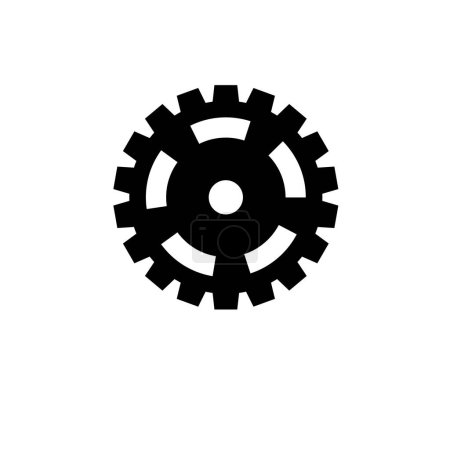 Bicycle Crank, Chainwheel Solid Flat Vector Icon Isolated on White Background.