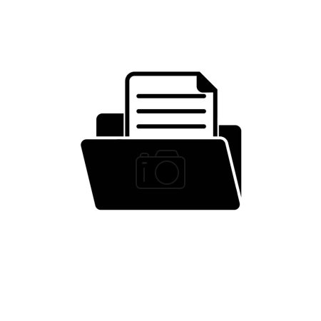 Foto de Abrir carpeta de archivos, Documento sólido plano Vector icono aislado sobre fondo blanco. - Imagen libre de derechos
