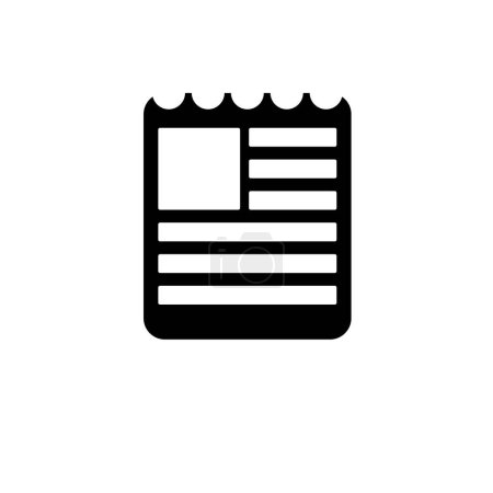 Fichier de document, Brochure déchirée Icône vectorielle plate solide isolée sur fond blanc.