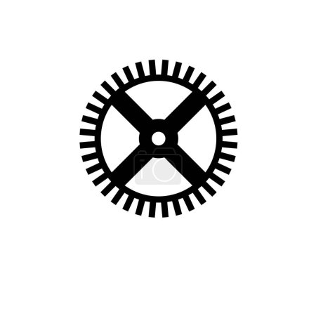 Bicycle Crank, Bike Chainwheel Star Solid Flat Vector Icon Isolated on White Background.