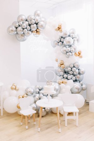 Photo for Wedding reception party banquet table coverage. Luxury wedding reception in Italy. wedding banquet decoration background. High quality photo - Royalty Free Image