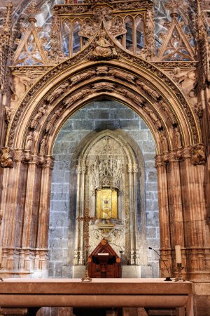 Photo for Chapel of the Relic of the Holy Grail inside Valencia Cathedral, Holy Chalice, Spain. - Royalty Free Image