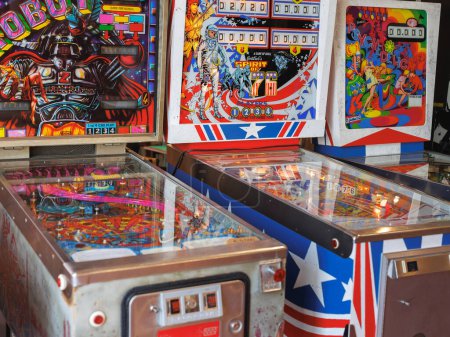 Photo for Vintage 70's Multicolor Pinball Machine. - Royalty Free Image