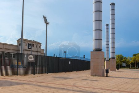 Photo for Outside Area of Estadi Olmpic de Montjuic, Stadium, Barcelona, Catalonia, Spain - Royalty Free Image