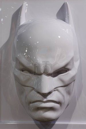 Photo for Facial Mask of Batman In White Ceramic. - Royalty Free Image