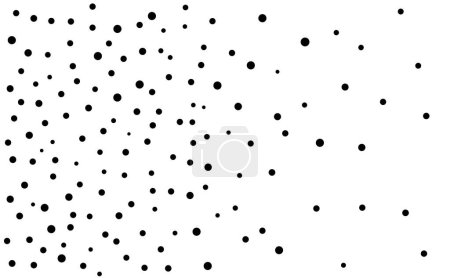 Illustration for Chaotic circle dots points random shape size background - Royalty Free Image