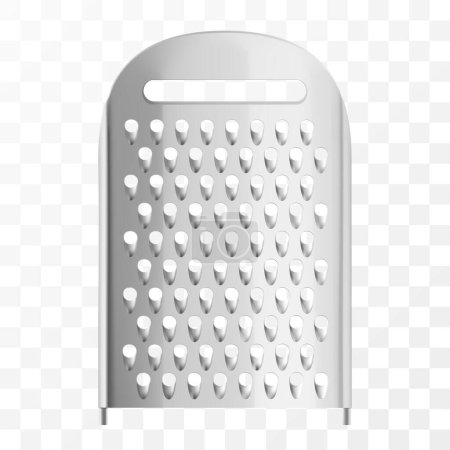 Photo for Metal Grater for vegetables. Kitchen accessories. Tools for cooking. Isolated on white background. For your design. Realistic 3D vector illustration - Royalty Free Image