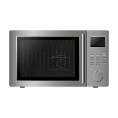 Microwave isolated on White Background. Cooking equipment, electrical appliances, kitchen technology concept. Stock vector illustration Isolated on white background in flat cartoon style.