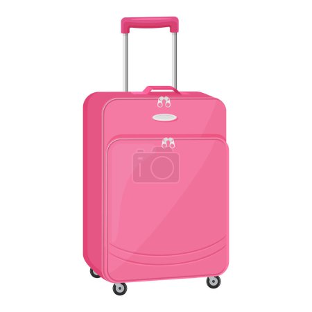 Téléchargez les photos : Suitcase for travel, icon isolated white background. luggage icon for trip, tourism, voyage or summer vacation. Flat design - en image libre de droit