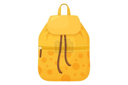 Ilustración de Backpack isolated on white. Travel backpack isolated objects. ?amping bag. Equipment for hiking, mountaineering, expeditions. Sport, lifestyle, hobby concept. vector flat illustration - Imagen libre de derechos
