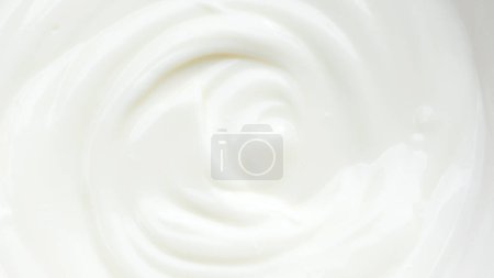 Photo for Close up of white natural creamy yogurt. - Royalty Free Image