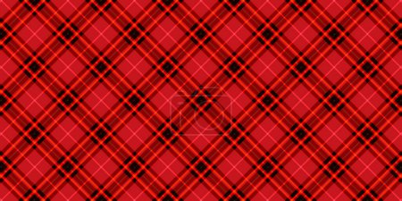 Ilustración de Rojo Negro Lumberjack patrón sin costuras a cuadros - Imagen libre de derechos